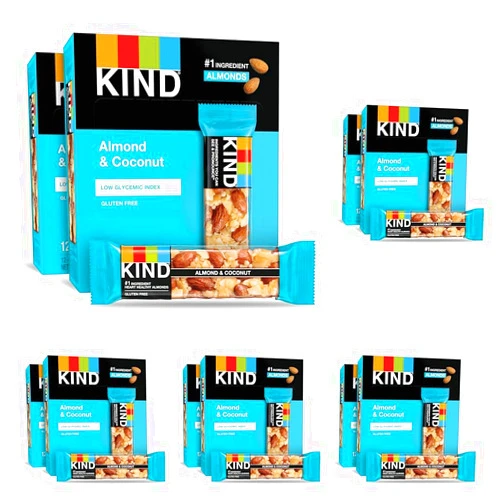 KIND Bars, Almond & Coconut, Healthy Snacks, Gluten Free, 24 Count (Pack of 5)