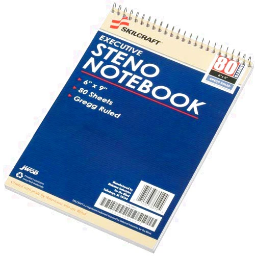 Skilcraft Notebook,STENO,7530 - (Pack o 12)