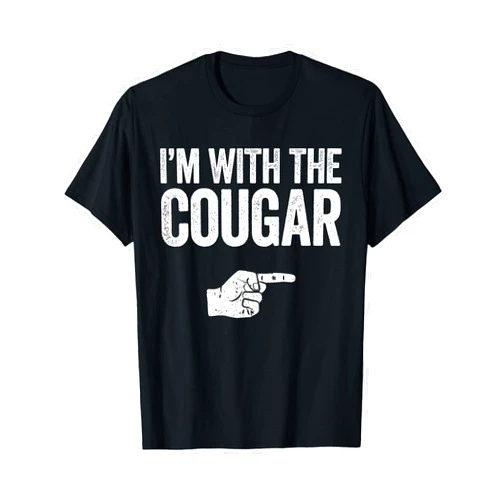 Im With The Cougar Shirts I'm With The Cougar T-Shirt Matching Cougar Costume Shirt T-Shirt
