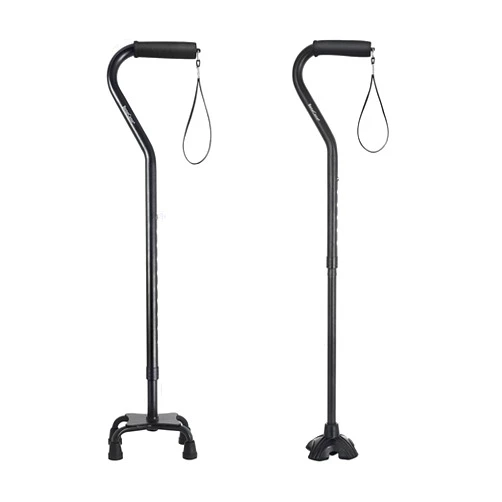 BeneCane Product Image BeneCane Quad Cane Adjustable Walking Cane with Offset Soft Cushioned Handle for Men & Women Lightweight Comfortable with 4-Pronged feet for Extra Stability