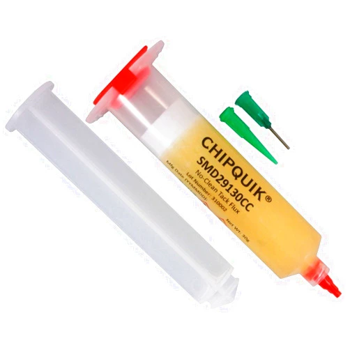 Chip Quik SMD29130CC Tack Flux no clean in a 30cc syringe w/plunger & tip