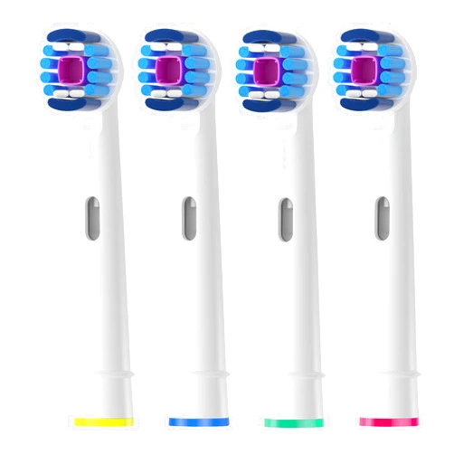 Zegupal Replacement Toothbrush Heads Compatible with Oral B Braun, 4Pack 3D White Electric Toothbrush Heads Refill