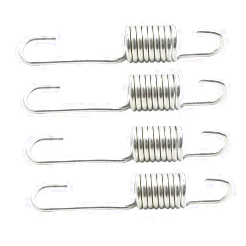 Jinshining 4Pcs 6cm 8cm Length Silver Tone Metal Motorcycle Brake Pedal Return Spring for CG125，Brake System， Automotive Replacement Brake Return Springs