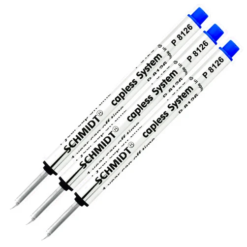 Artist Unknown 3 Pack - Schmidt P8126 Short Capless Rollerball - Blue Ink