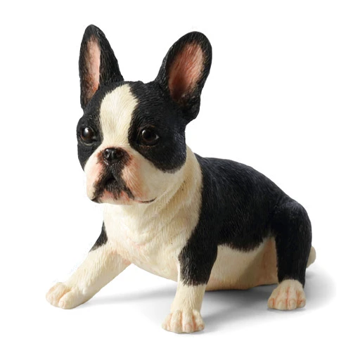 Veronese Design 2 5/8 Inches Boston Terrier Puppy Resin Hand Painted Animal Figurine Collectible Home Decor