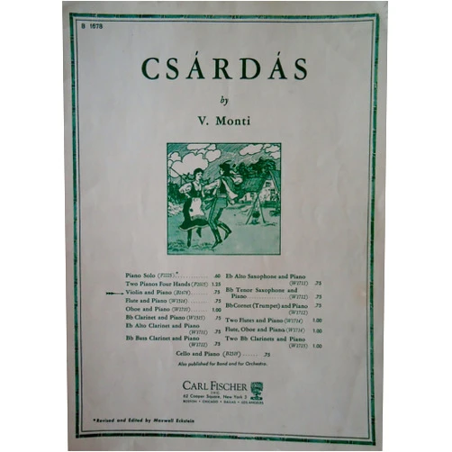 By V. Monti (Author), Richard Czerwonky (Editor) Csardas (Violin and Piano)
