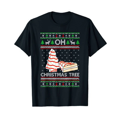 Christmas Tree Cake Snack Oh Christmas Tees Oh Christmas Tree Cakes Debbie Becky Jen Cake Lovers Xmas T-Shirt