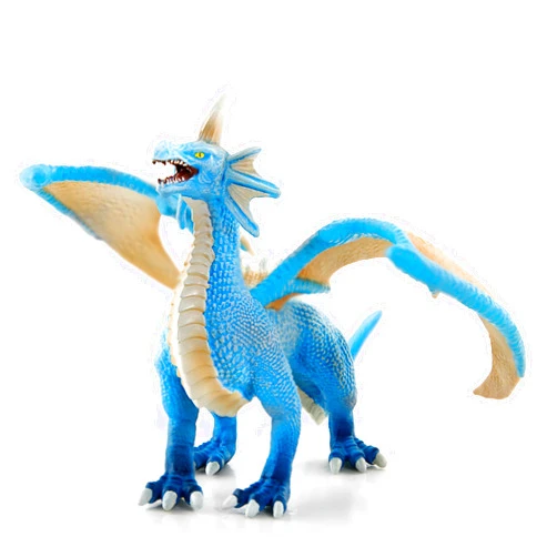 RECUR Water Dragon Action Figurine, 6.7 Inch Blue Ocean Dragon Toys for Boys Girls Kids, RPG Figures Miniatures for Tabletop Display & Roleplaying, Collectors Toy Age 3 +
