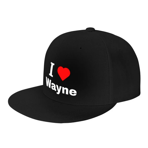 MULIHU I Love Wayne Trucker Hat for Men Snapback Hats Baseball Cap Flat Brim Hats