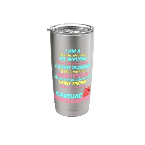 Ultrasound Technologist Echocardiographer Gifts Cardiac Sonographer Echo Tech Applying RDCS Stainless Steel Insulated Tumbler