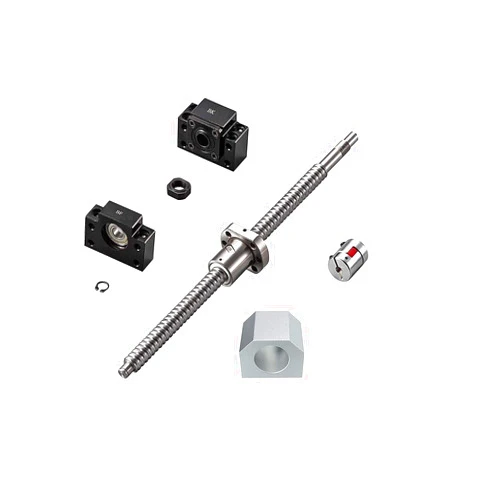 Mssoomm 20mm Ballscrew Kit SFU2005 RM2005 Anti-Backlash Ball Screw, L 19.69 inch / 500mm 5mm Pitch + Ball Screw Metal Nut + BK/BF15 Bearing End Supports + Coupler + Nut Housing for CNC Machine