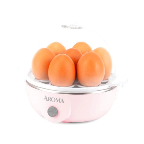 AROMA® Overly Easy Egg Cooker, Steamer, and Electric Egg Poacher | XL Capacity Egg Steamer Fits 7 Eggs