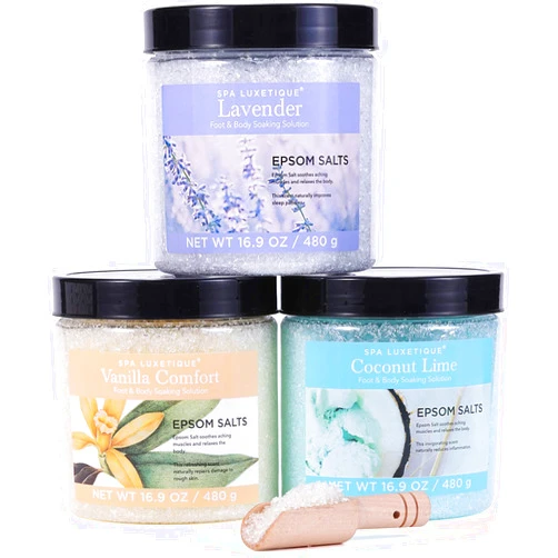 Spa luxetique Bath Salts for Soaking, Spa Luxetique Epsom Salts Gifts Set for Women, 3.17lbs Bath Salts for Women, Epsom Salts for Soaking, Mother's Day Christmas Gifts for Woman Mom