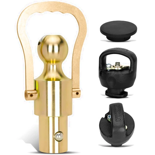 Chaoos GNXA2062 Gooseneck Hitch Ball Puck System Kit, Fits Dodge RAM 2500 3500 2013-2024 Trucks, 2-5/16 Inch Hitch Ball & 2 Safety Chain Anchors Replace 60618（30K, 30000 lbs GTW / 7500 lbs VTW ）