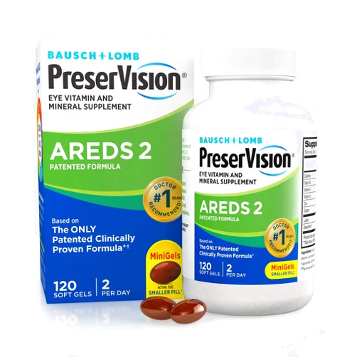 PreserVision AREDS 2 Eye Vitamin & Mineral Supplement, Contains Lutein, Vitamin C, Zeaxanthin, Zinc & Vitamin E, 120 Softgels