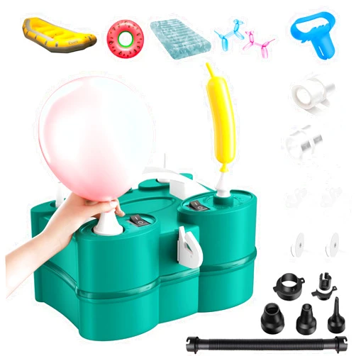 FunHot Electric Balloon Pump, Portable Dual Nozzle Air Pump for Balloons, 3-in-1 Balloons Blower Machine for Latex 260q Foil Balloon Inflator for Party Decoration