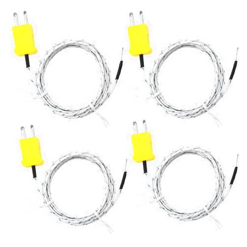 Aideepen K Type thermocouple Sensor,K Type thermocouple Wire thermocouple Probe,Temperature Sensing Line -20~500℃ Compatible with TM902C/ TES1310 3M/118.11