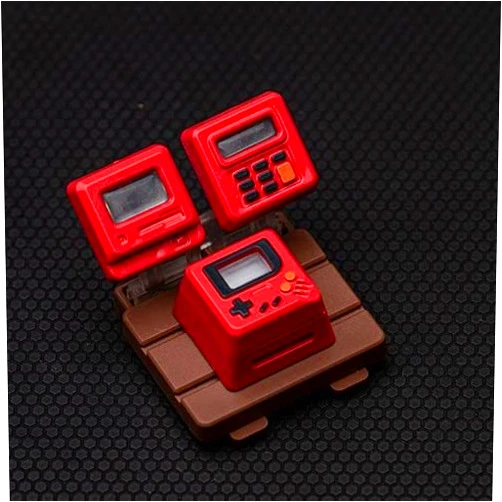 Cmokifuly Cute Keycap,Custom 3D ESC R4 Profile Shine-Through Artisan Key for Mechanical Keyboard,Retro Mini Gaming Pad Keycap (Red)