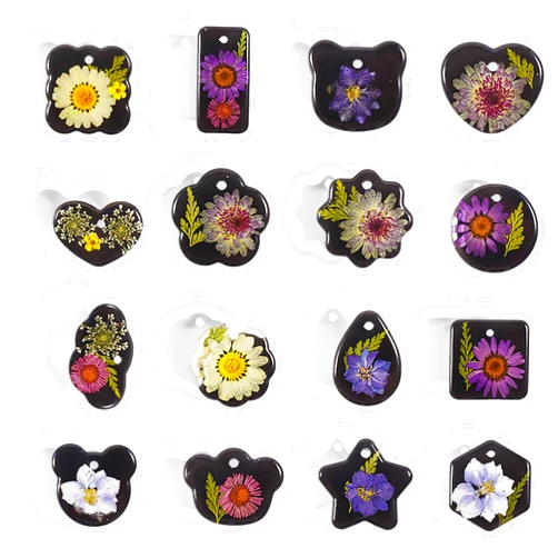 Ymapinc 16PCS Ymapinc Resin Silicone Molds Resin Jewelry Making Kits with Hanging Hole, DIY Tear Drop Necklace Pendants and DIY Keychain Molds, Epoxy Resin Mold Necklace, Decorations Gifts for Girls Women