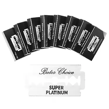 Bates Choice Bates- Double Edge Razor Blade, Stainless Steel, 40 Pack, Razor Blades for Men, Safety Razor Blades Double Edge, Shaving Blades for Men, Blades for Shaving, Mens Razor Blades, Razors Blades for Men