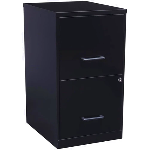 Scranton & Co Metal 2 Drawer Letter File Cabinet in Black
