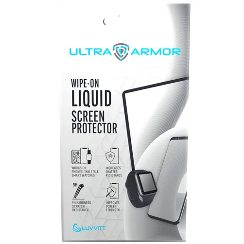 ULTRA ARMOR Liquid Glass Screen Protector for All Smartphones Tablets and Watches Wipe On Nano Protection - Universal