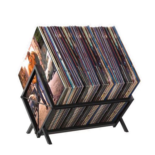 YINMIT Vinyl Record Storage Holder,80-100 LP Vinyl Organizer,Albums Storage Rack, Metal Vinyl Record Display Racks,Quick Assembly Vinyl Album Holder,Record Album Storage Rack for Book Albums