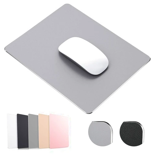 JEDIA Mouse Pad, Grey Hard Metal Aluminum Mouse Pad, Premium Dual-Side Waterproof Fast and Accurate Control Mousepad for Office, Home and Gaming, Small Size, 9