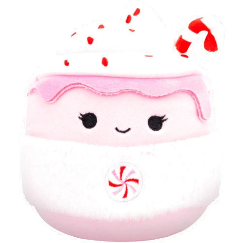 Squishmallows Kellytoy Christmas 2024 Squad Plush, 16 Inch Ethel The Hot Chocolate with Candy Cane -Stuffed Animal Toy