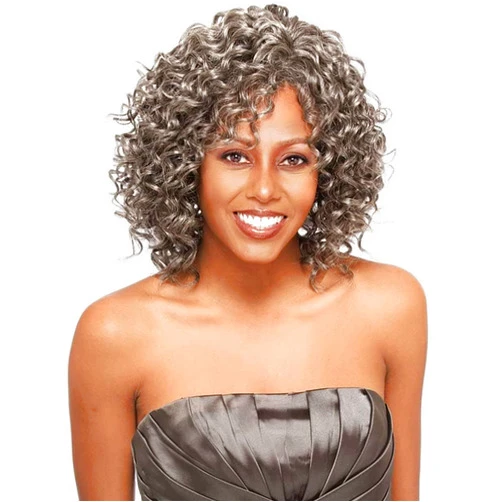 QUEENTAS 3Packs 8 inch Grey Gogo Curl Crochet Hair for Women Jamaican Crochet Hair Ocean Wave Wand Curl Passion Twist Yanky Twist Curly Crochet Hair Extensions 36 Roots (8inch,#Grey)