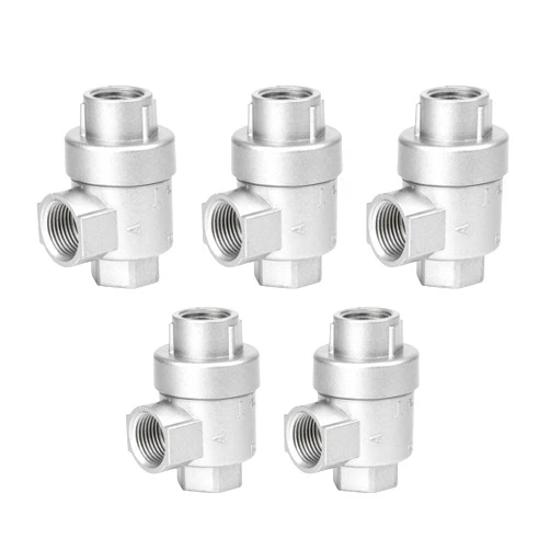 BQLZR Aluminum Quick Valve Pneumatic Pipe 1/2 BSPT Thread Way Pack of 5
