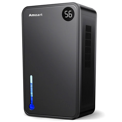 Amzart Dehumidifier 118OZ,(980 sq.ft) Dehumidifier for bedroom,Dehumidifier for Basement for home with Drain Hose,Auto Shut Off,7 Colors LED Light,Defrost function,Sleep Mode,Timing Setting.