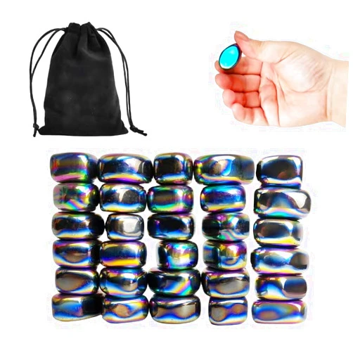 FSFHSJ 30 Pcs Large fridge magnets, hematite magnet fidget kit, irregular refrigerator magnets for kitchen, DIY Educational Science Kit for Wall Stickers, magnetic fidget toy for whiteboard (Rainbow)