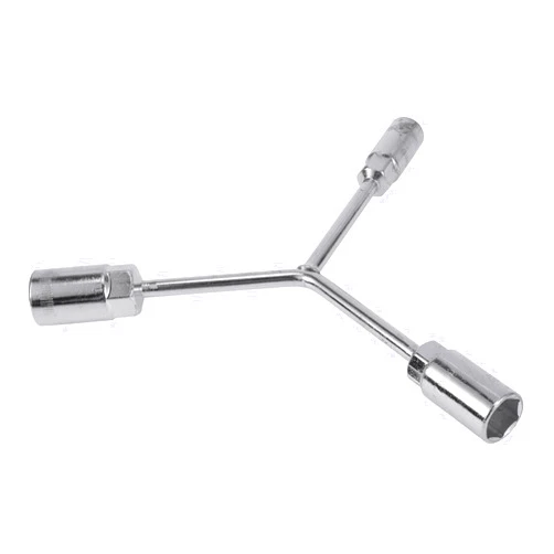 HEROFFIX 1 Pcs Socket Wrench Spanner Socket Remover 12.2cm Carbon Steel Hexagon 14mm 17mm 19mm for Car Motorcycle Dirtbike Y Shaped 3 Way Wrench Sleeve