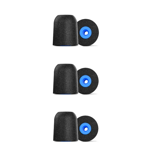 Comply Foam Ear Tips Designed for NuForce, ISOtunes PRO, Q-Jays, Etymotic Research, Westone & Shure, Large, 3 Pairs, Black - Memory Foam Earbud Tips, Earbud Replacement Tips, Made in the USA