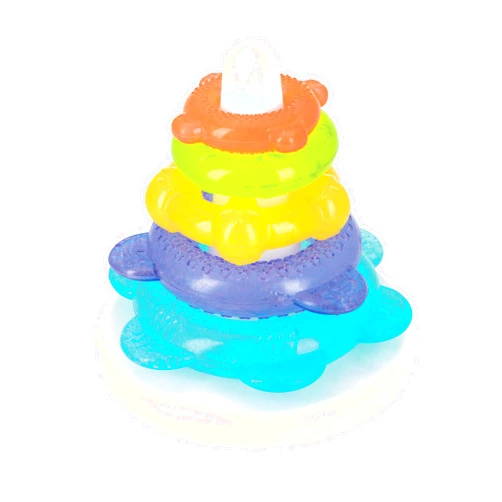 Nuby IcyBite Teethers for Teething Relief - Soft BPA-Free Baby Teething Toy - 3+ Months - Ocean Rings