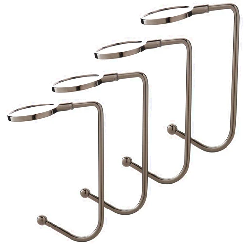 Sunshane 4 Pieces Christmas Stocking Holders Mantel Hooks Hanger Christmas Safety Hang Grip Stockings Clip for Christmas Party Decoration, Gun Black