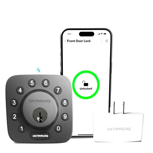 ULTRALOQ Z-Wave Smart Lock with WiFi Bridge, Z-Wave Door Lock with Door Sensor, Works with Z-Wave Plus, Alexa, Google, Home Assistant, Compatible with SmartThings, Hubitat, Ezlo, etc, Deadbolt Lock