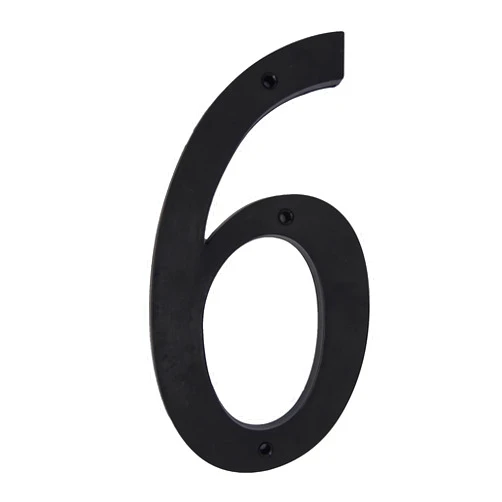 Maya Superior 6 Inch House Home Address Street Numbers for Outdoor Indoor Exterior Building Apartment Yard Black Plastic, UV Resistant Number 0-9 Letter A-G (6)