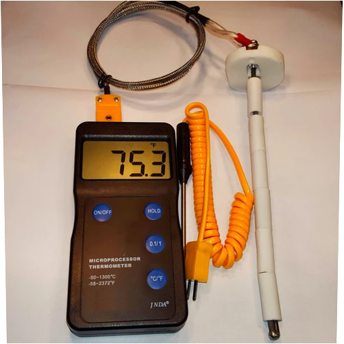 Thermomart Kiln Oven Furnace Digital Pyrometer F,C for Pottery Ceramic Glass fusing Annealing Metal Clay Beads Enameling Forges Sensor Probe Thermometer Thermocouple 2372 Fahrenheit