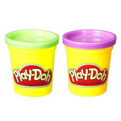 Play-Doh 2-Pack of Cans (Purple and Green)
