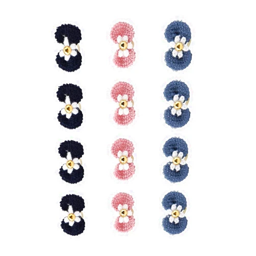 XingCRYao Dog Hair Bows with Rubber Bands, 12 Pcs, Elastic Pet Hair Ropes, Bowknot Shape, for Dog Puppy Hair Accessories