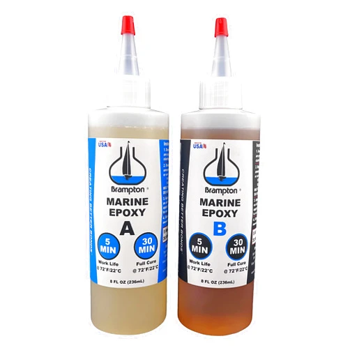 BRAMPTON TECHNOLOGY, LTD. Brampton Marine Epoxy Strong Bonding for Boat Repair - Bonds in 30 Minutes, Water Resistant (16 Ounce)