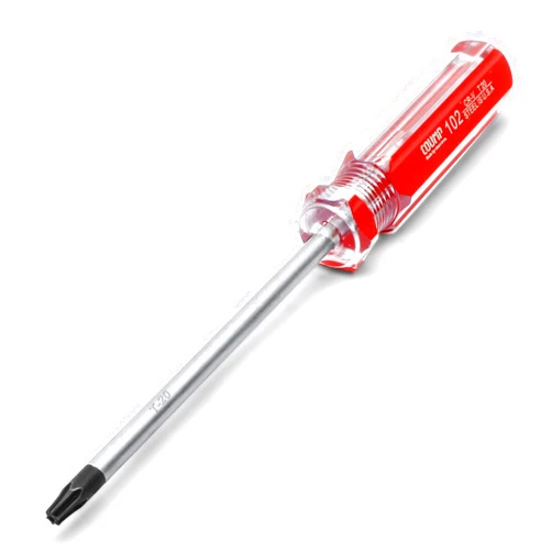 Luomorgo 1 Pc T20 Torx Screwdriver, T20 x 100mm Magnetic Tip Screwdriver with Insulated PVC Handle, Security Torx Screwdriver for Repairing Device, Appliance