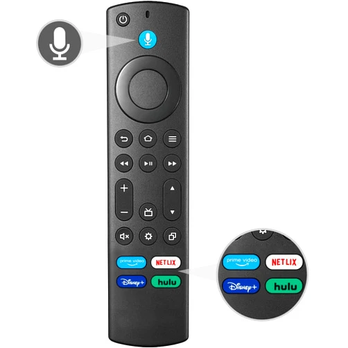Piudekei Replacement Voice Remote for Insignia/Toshiba/Pioneer Fire Smart TVs, Compatible for AMZ Streaming Device Series Smart TVs