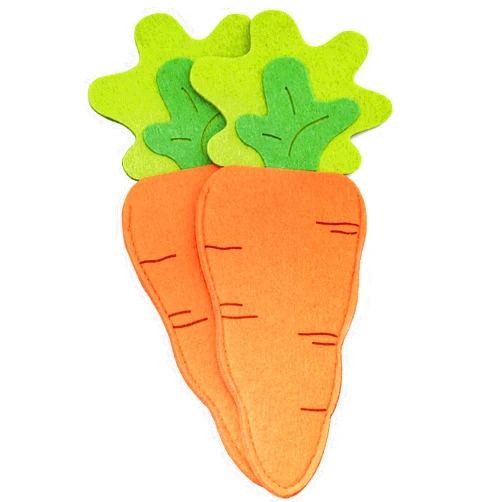 Beurio Easter Dining Decor Carrot Cutlery Holder Festive Utensil Pouch for Silverware Decoration, 2 pcs