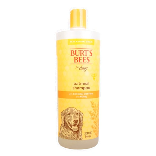 BURT'S BEES FOR PETS Burt's Bees for Dogs Naturally Derived Oatmeal Shampoo with Colloidal Oat Flour and Honey - Cruelty Free, Formulated without Sulfates and Parabens, pH Balanced for Dogs - Made in USA, 32 Ounces