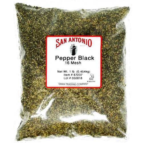 San Antonio Brand Coarse Ground Black Pepper (16 Mesh), for Barbeque Grilling Meat Rub Seasoning, Bulk Food Service Size, 16 OZ