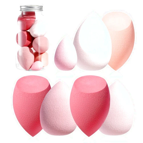 BS-MALL Makeup Sponge Set BS-MALL Blender Sponges 7 Pcs for Liquid, Cream, and Powder, Multi-colored with 1 Mini Makeup Sponge Pink (A-Pink）
