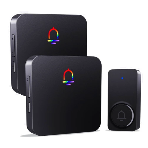 Fansitc Wireless Doorbells for Home with 2 Plug-In Receivers, Waterproof Door Chime at Over 1300 Feet,Door Bell Ringer Wireless,With a Maximum Volume of 120 dB, Adjustable Volume and LED Flash